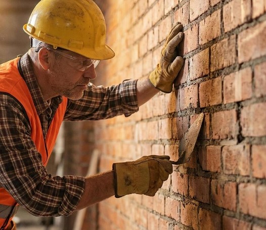Pedreiro profissional realizando reforma residencial no Rio de Janeiro