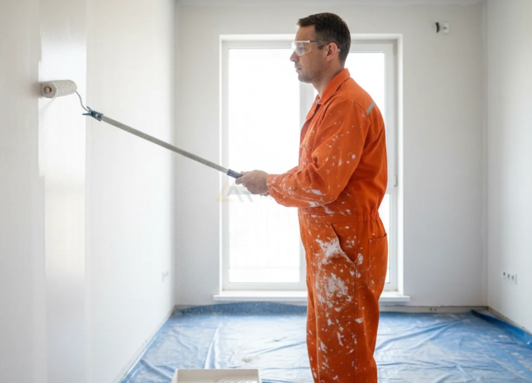 Pintor profissional realizando serviço de pintura no Rio de Janeiro